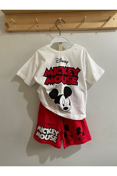 minibambi Boy's Red White Top and Bottom Suit Red