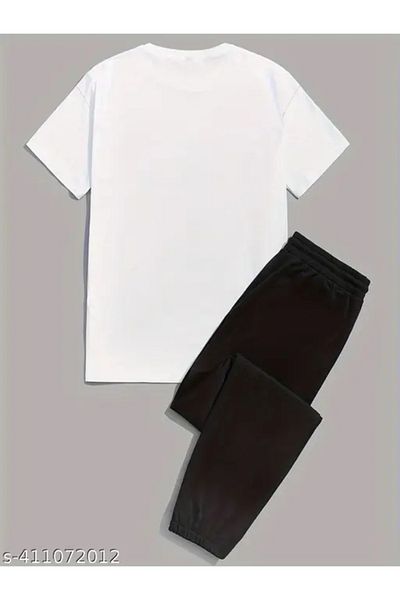 PENTHİLUS 2 Pieces Short Sleeve T-Shirt and Wing Printed Shorts Set