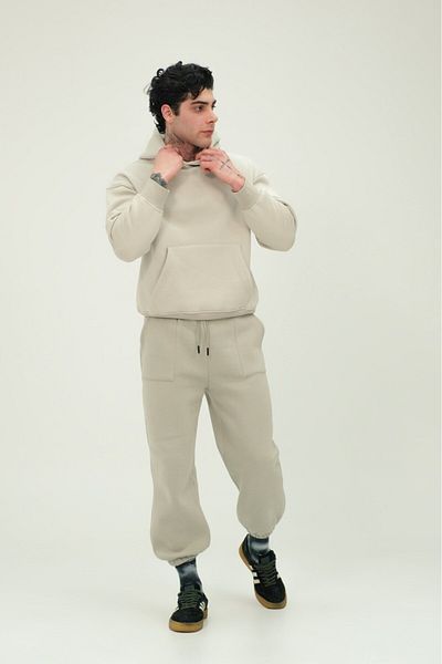 The Champ Clothing Unisex Oversize Φούτερ με κουκούλα και Σετ Φούτερ 80% Βαμβακερό ύφασμα 3 νημάτων Άνετο και κομψό Ta