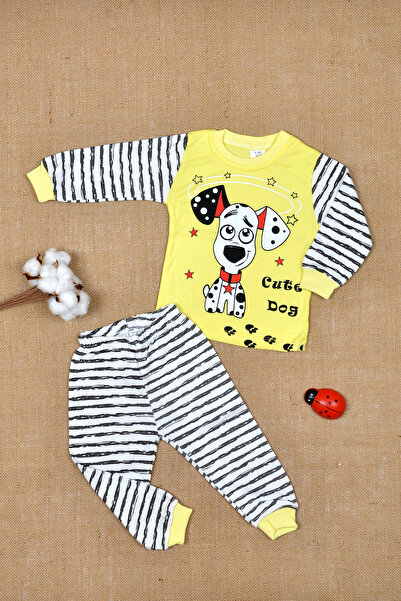 BAVVİER %100 Pamuk, Dalmaçyalı Temalı, Penye Pijama Takımı 1-3 Yaş