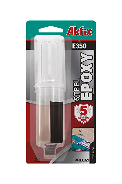 Akfix AKFİX YÜKSEK KALİTE E350 EPOKSİ ÇELİK YAPIŞTIRICI ŞIRINGA