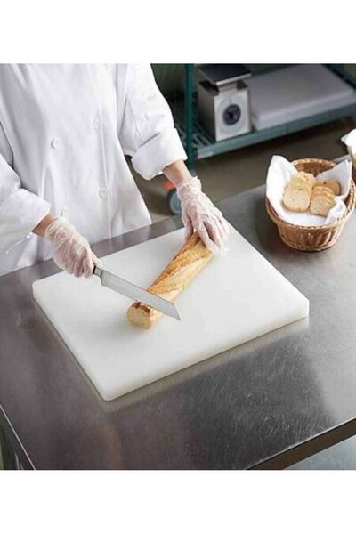 MED PLASTİK BEYAZ POLİETİLEN KESME TAHTASI 25*40*2 CM