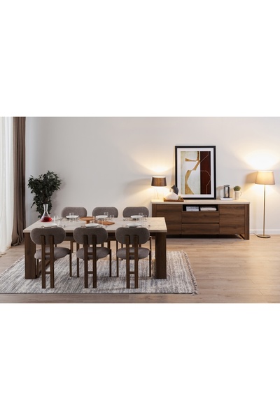 Vivense MADERA YEMEK ODASI TAKIMI, 220 CM MASA