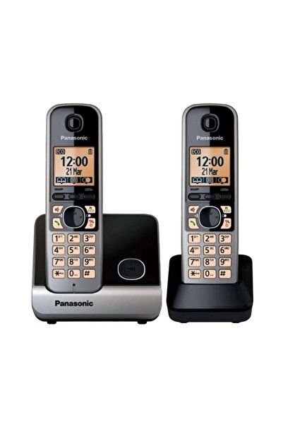 PANASONIC هاتف باناسونيك الذكي اللاسلكي الرقمي KX-TG6712 - أسود