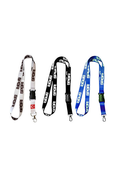 Genel Markalar Düdük Askı İpi 3'lü (Beyaz, Siyah, Saks Mavisi Renk)