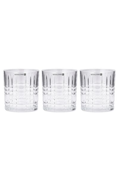 ROYALFORD طقم أكواب زجاجية شفافة سعة 320 مل (10.8 أونصة) - RF11659