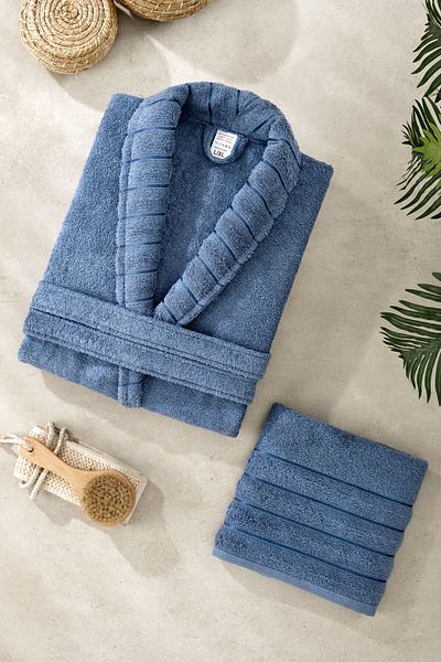 Mira Home Σετ μπουρνούζι μονό μπάνιου Soft Elegance 100% βαμβάκι