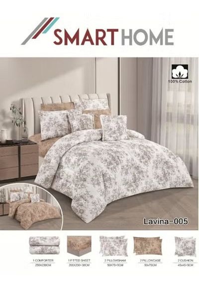 smart home Double-sided comforter set, 8-piece duvet cover set, 8-piece double duvet cover set