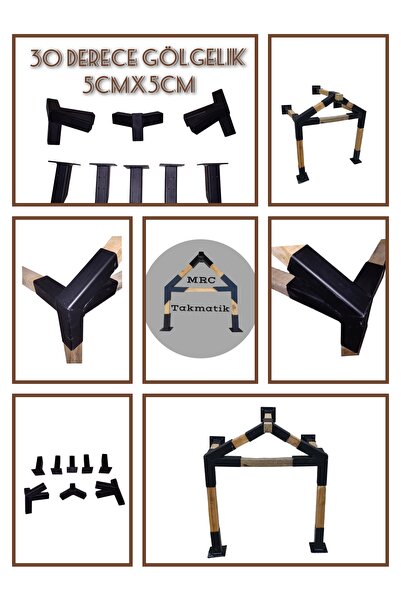 Home Mrc32 Ev Teras Kapı Gölgelik 5x5cm Duvar Montaj Aparatları 30°demir Bağl...