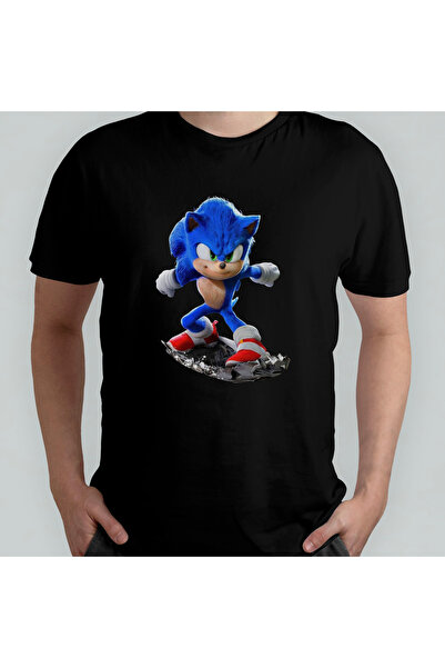 Pixxa Sonic The Hedgehog Їжак Unisex 100% бавовняна футболка з круглим вирізо...