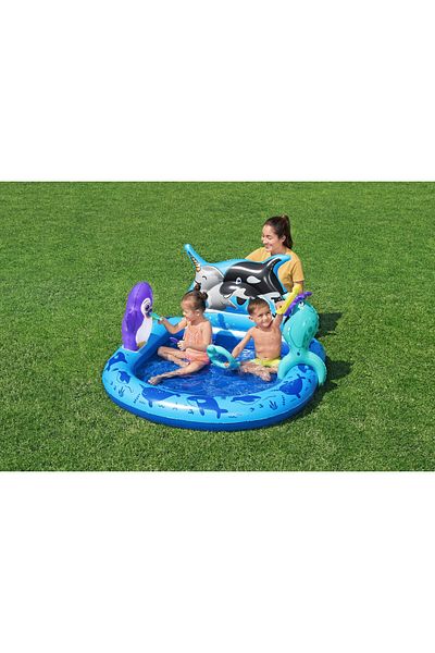 BESTWAY Play Center Polar Pals 34x131x73cm | Kiddie Pool | Inflatable Pool for Toddlers and Kids