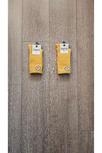 Aytuğ Aytuğ Winter Group 2 Pairs Lambswool-Sheep's Wool (Yellow) Socks- 45000-2