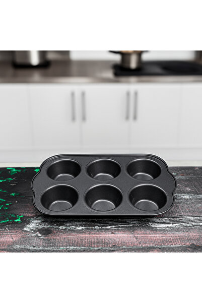 ROYALFORD RF7043 6-Hole Non-Stick Cupcake Tray