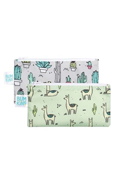 Bumkins Small 2-Piece Snack Bag - Cacti & Llamas