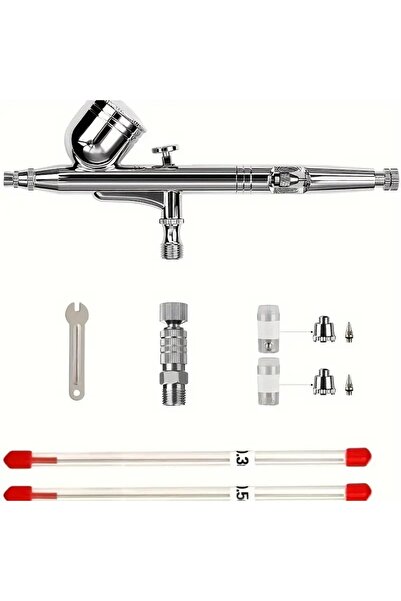 Jewval Airbrush Kiti 0,3 0,2 0,5 mm Nozüllü İğne Hava Çift Hareketli Hava Fır...
