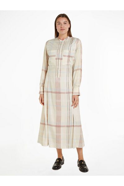 Tommy Hilfiger Women Beige A-Line Dress