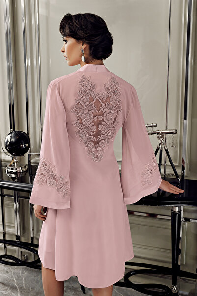 PERİN 9400-Satin Powder 6 Piece Nightwear Set