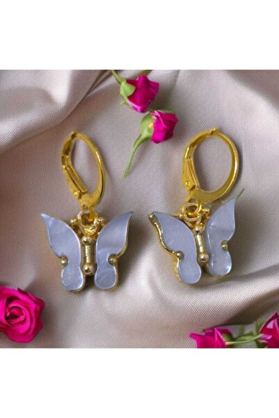 feyza collection أقراط الفراشة الزرقاء