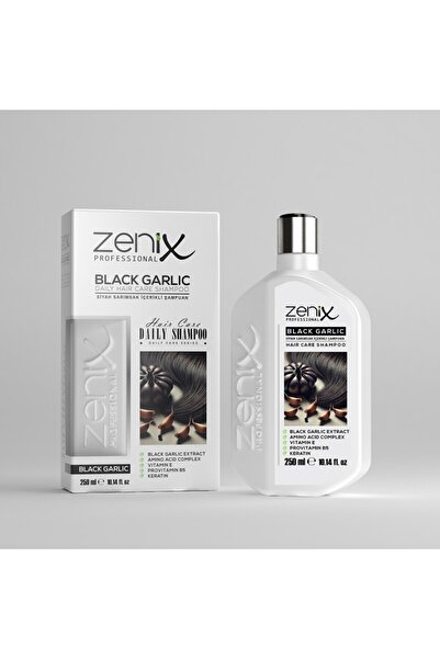 Zenix Günlük Şampuan Siyah Sarımsak İçerikli – 250 ml 🧴🖤🧄