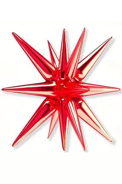 BeySüS Red Starburst Polar Star Foil Balloon