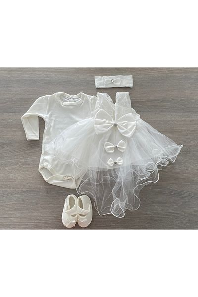 Petite Ponpon Baby Set of 4 Baby Girl Mevlüt Dress