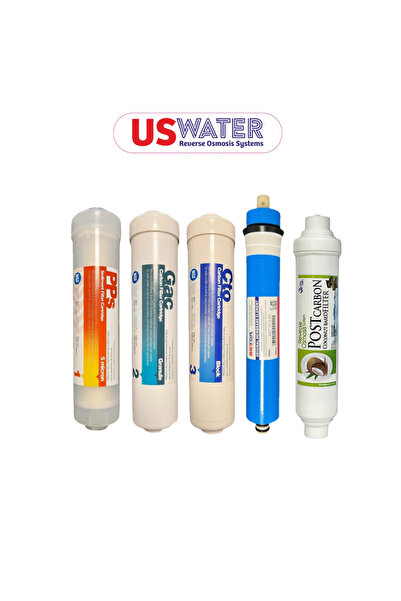 uswater Lg Su Arıtma Cihazı ve Tüm Kapalı Kasa Cihazlara Uyumlu 5'li Filtre Seti