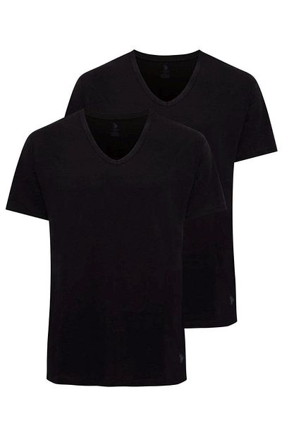 U.S. Polo Assn. Men'S, Licensed, Uspa, 100% Cotton, Oversize, V-Neck, 2-Piece, Short Sleeve Tank Top