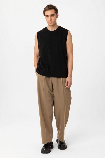 Antioch Black Relaxed Fit Men's Sleeveless T-Shirt