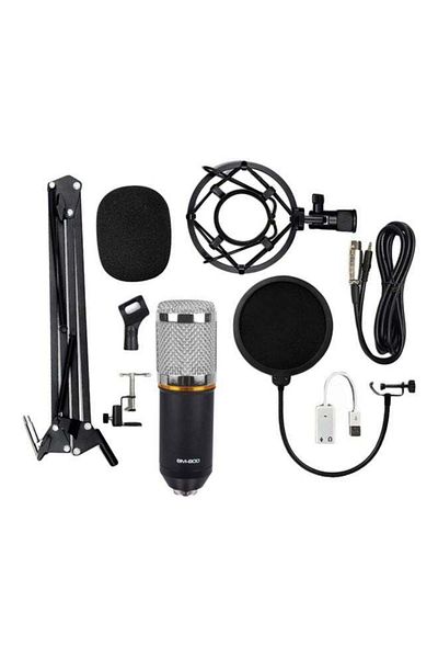 COOYA Condenser Microphone With Accessories Set BM-800 Black/Silver
