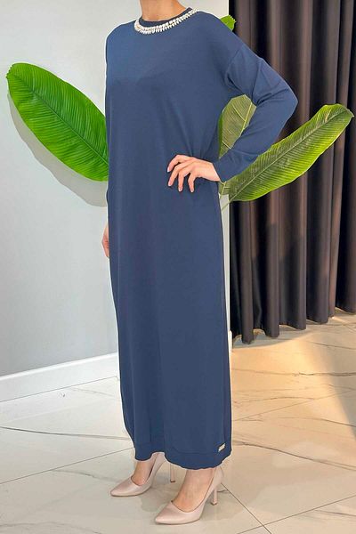 Missemramiss Πλεκτό φόρεμα Amore Stone 4712 Navy Blue