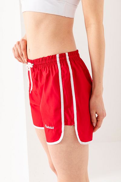 John Borners Red Short Cut Light Elastic Women's Swim Shorts - Rope Tie - 5402