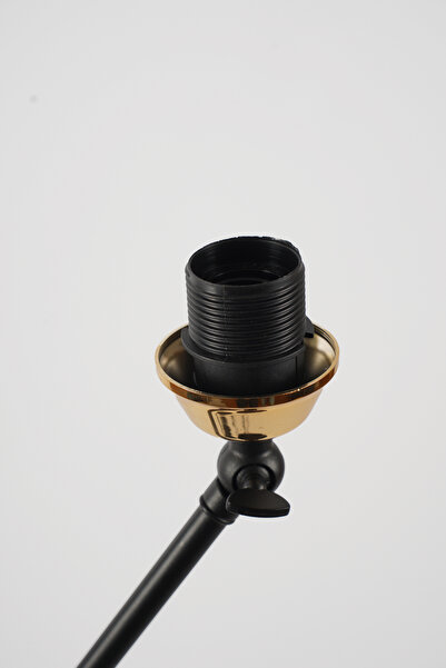 NAVEMU Cosby Metal Lambader Siyah-Çöl Beji (25x25x145 cm)