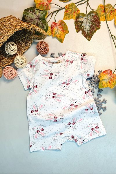 CemBebe Summer Casual Comfortable Short Leg Jumpsuit for Babies