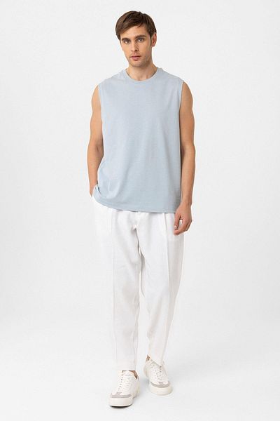 Antioch Baby Blue Relaxed Fit Men's Sleeveless T-Shirt