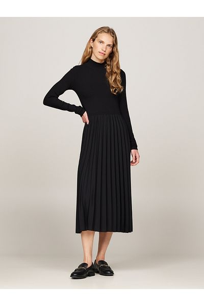 Tommy Hilfiger Women Black A-Line Dress