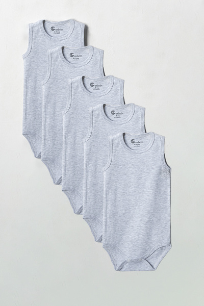 CemBebe Büyük Boy  (5 Adet) Çocuk Çıtçıtlı Body 2-3-4-5-6-7-8-9 Yaş Özel Çocu...