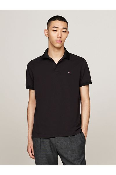Tommy Hilfiger Men Black Polo T-Shirts