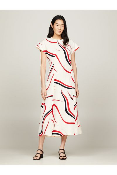 Tommy Hilfiger Tommy Hilfiger Women White A-Line Dress