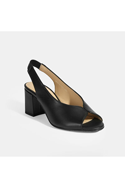 Desa Kadın Siyah DesaComfort Lastik Bantlı Slingback Topuklu Ayakkabı