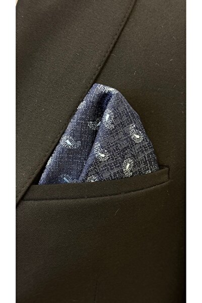 Dearmise Темно-синій візерунковий подарунковий набір: краватка та хустинка преміум-класу