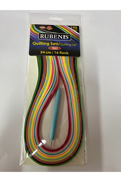1000 çeşit hediye dünyası Quilling seti 54 cm 16 renk