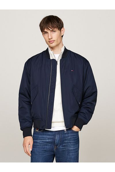 Tommy Hilfiger Men Blue Bomber Jacket