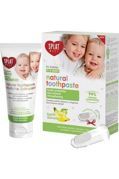 Splat Baby Apple & Banana 0-3 Years Toothpaste 40 ml Toothbrush