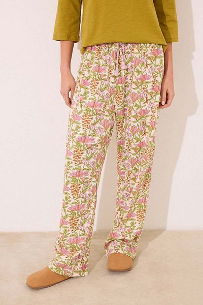 Women'secret Long lounge trouser 100% cotton flowers