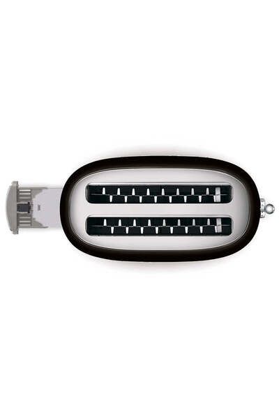 SMEG 2X4 Toaster Black Tsf02Bleu