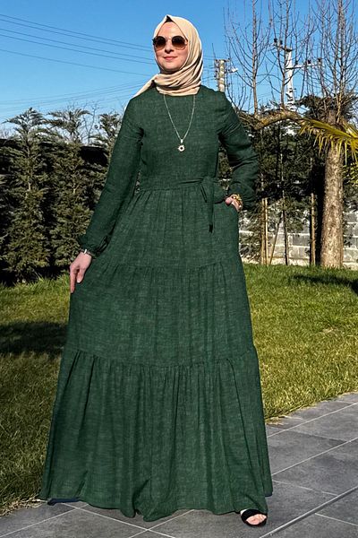 Rabia Şamlı Φόρεμα Green Denim Effect