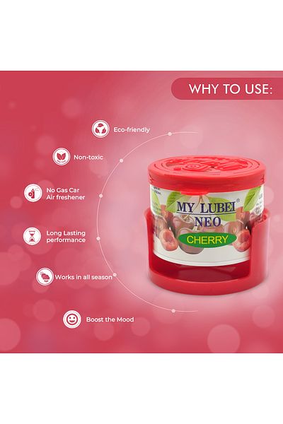 Generic My Lubei Neo Cherry Air Freshener - Long-Lasting 90g Scent for Car, Home, Office