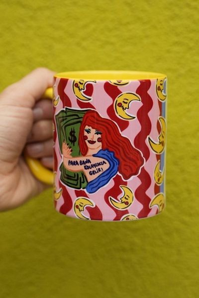 Hello Melody Design Mug "Money" from the Mug Series - Original Design Digital Printing Mug 9.5X8 cm