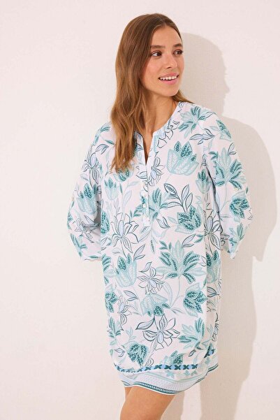 Women'secret Viscose camisole with green flowers