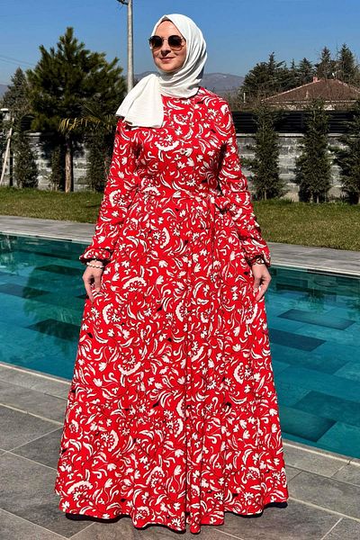Rabia Şamlı Red Serra Dress
